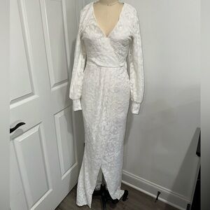 Elegant White Sequin Dress